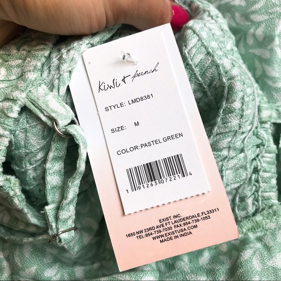 🌿 TALL KIWI & PUNCH MINT LEAF HIGH-LOW MAXI DRESS - Picture 9 of 13